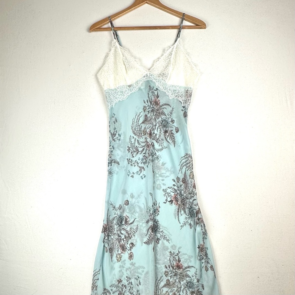 INC International Intimates Floral Lace Babydoll Maxi Chemise Dress